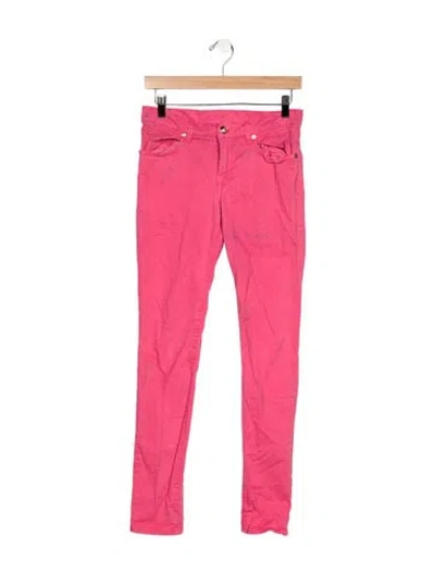 Pre-owned Pucci Mid-rise Skinny Leg Jeans In Pink