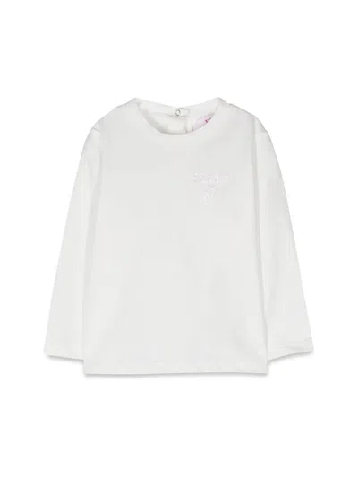 Pucci Mini Cotton T-shirt For Girls In Ivory