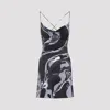 Pucci Spaghetti Strap Mini Dress With Abstract Design In Multi