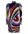 Pucci Iride Velvet Minidress In Multicolor