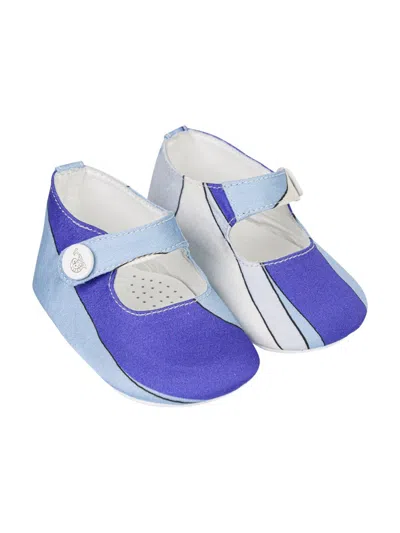Pucci Mini Girls' Chic Flats In Blue