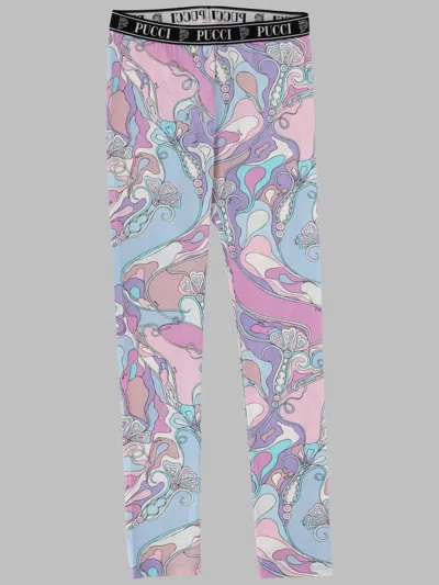 Pucci Mini Girls' Stylish Leggings In Pink