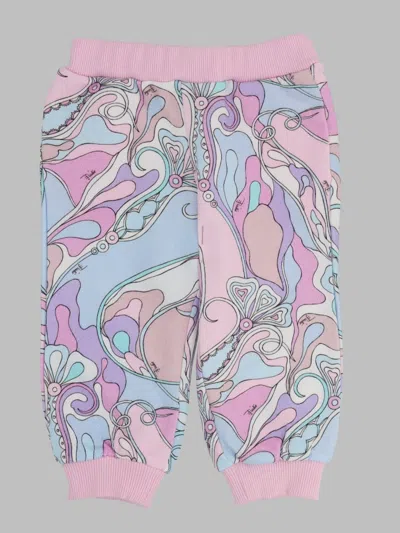 Pucci Mini Track Suit For Girls In Pink