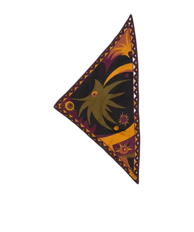 Pucci Mixed Print Padded Triangle Scarf In Multi
