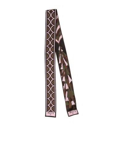 Pucci Mixed Print Silk Bandeau In Multi