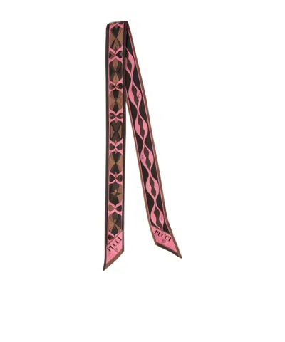 Pucci Mixed Print Silk Bandeau In Multi