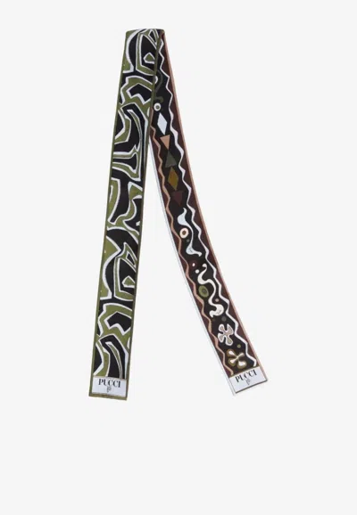 Pucci Mixed Print Silk Bandeau Scarf In Multi