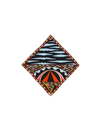 Pucci Mixed Print Silk Scarf In Black