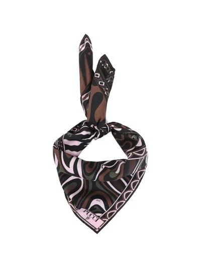 Pucci Mixed Print Silk Scarf In Multi