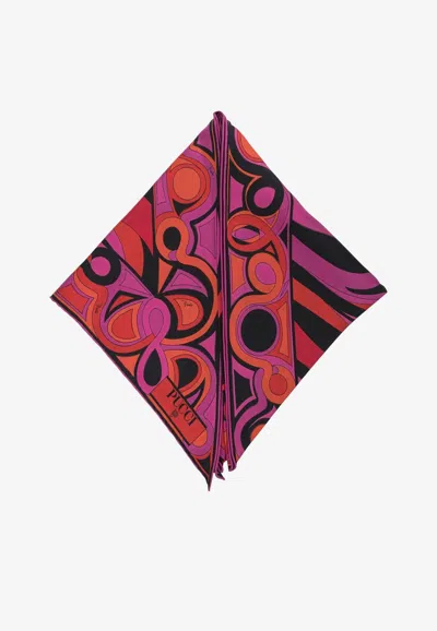 Pucci Mixed Print Silk Scarf In Multi