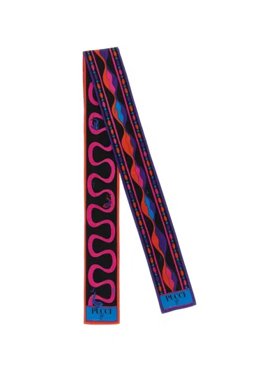 Pucci Mixed-print Silk Bandeau Scarf In Multi