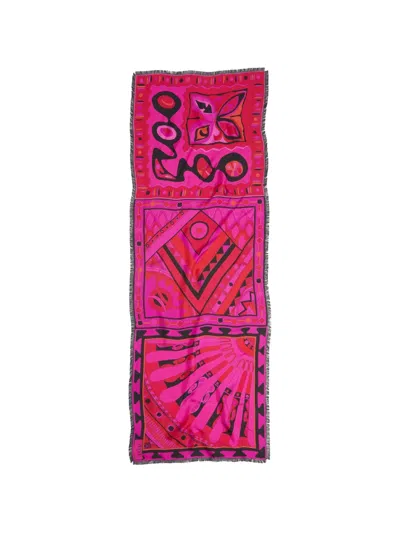Pucci Mixed-print Silk Stole In Pink