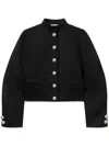 Pucci Mock Collar Buttoned Wool Jacket In Black