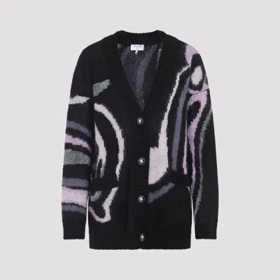 Pucci Mohair Blend Cardigan In Black
