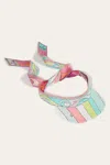 Pucci Moire Print Silk Twill Visor In Multi