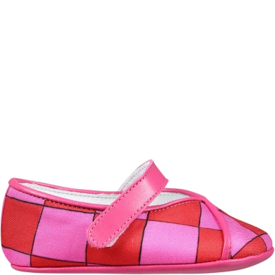 Pucci Kids' Multicolor Ballet Flats For Baby Girl With Iconic Multicolor Print