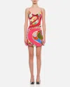 Pucci Jersey Satin Dress In Multicolor