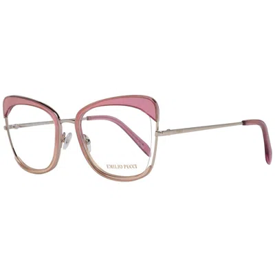 Pucci Emilio  Multicolor Metal Glasses Women's (frames) In Pink