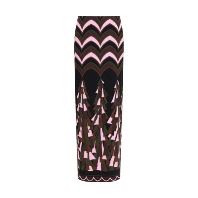 Pucci Multicolor Polyamide Long Skirt