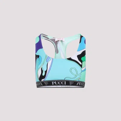 PUCCI MULTICOLOR PRINTED CROP TOP