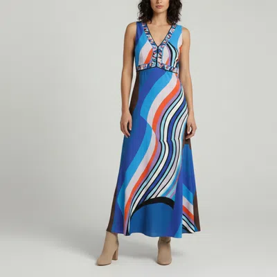 Pre-owned Pucci Multicolor Printed Jersey Sleeveless Midi Dress S