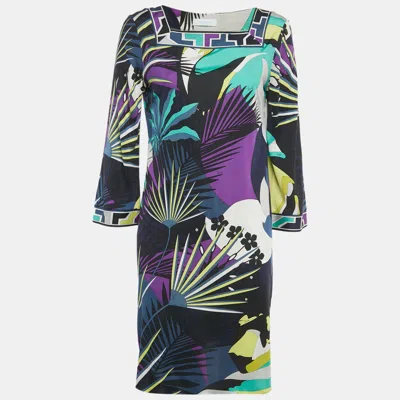 Pre-owned Pucci Multicolor Printed Silk Mini Dress L