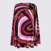 Pucci Iride-print Silk Kaftan In Fuxia/marrone