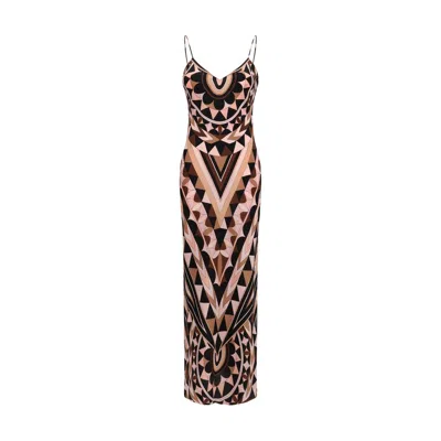 Pucci Multicolor Silk Long Dress