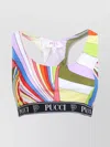 Pucci Multicolor Racerback Top With Signature Pattern In Yellow