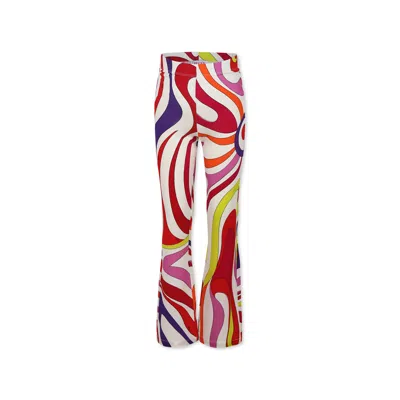 Pucci Kids' Multicolor Trousers For Girl With Marble Print