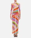 Pucci Multicolor Tulle Long Dress In Multicolor