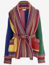 Pucci Colorblocked Striped Wool Wrap Cardigan In Multicolor