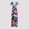 Pucci Orchidee And Iride Print Maxi Dress In Multicolor