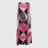 Shop Pucci Multicolor Viscose Midi Skirt