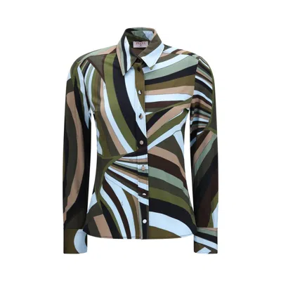 PUCCI MULTICOLOR VISCOSE PATTERN SHIRT