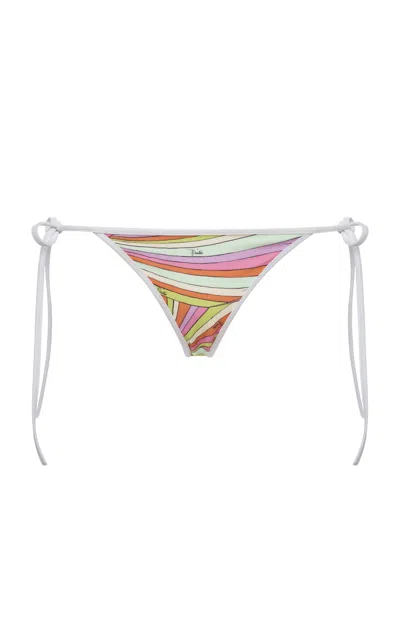 Pucci Iride-print Bikini Bottom In Multicolor In White