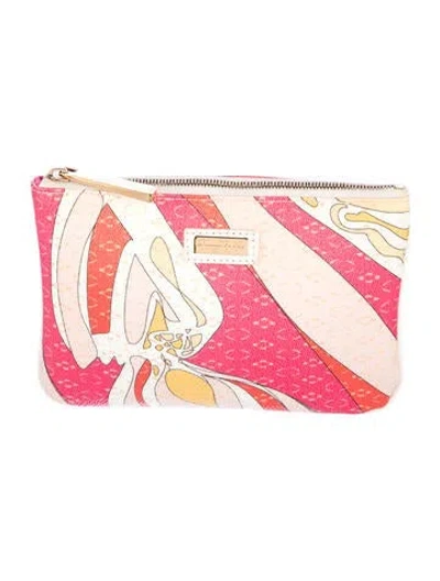 Pre-owned Pucci Multi-colored Wave Patterned Cosmetic Bag
