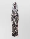 Pucci Mykonos Long Dress Halter-neck Open Back In Multi