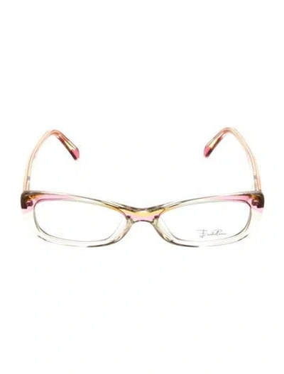 Pre-owned Pucci Narrow Gradient Sunglasses In Pink