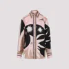 Pucci Silk Shirt With Bold Abstract Patterns In Natural