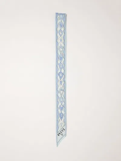 Pucci Neck Scarf Woman In Blue