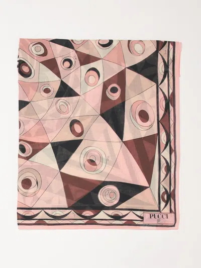 Pucci Neck Scarf Woman In Brown