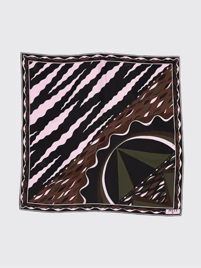 Pucci Neck Scarf Woman In Brown