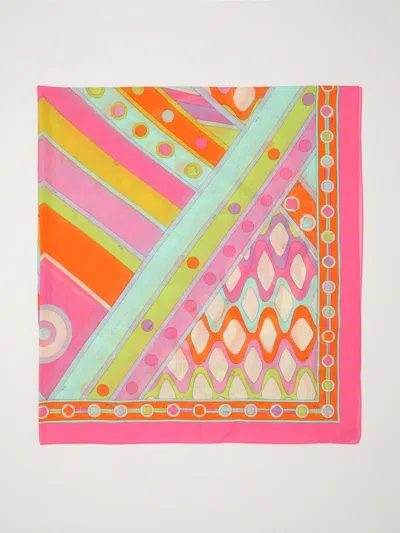 Pucci Neck Scarf Woman In Pink