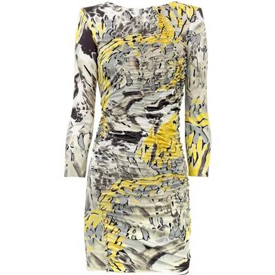 Pre-owned Pucci New Emilio  Jersey Mini Silk Sexy Stretch Frills Dress It 40 - Us 2/4 In Sand