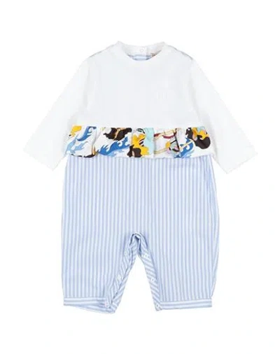 Pucci Newborn Boy Baby Jumpsuits & Overalls White Size 3 Cotton, Viscose, Silk In Multi