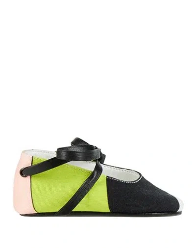 Pucci Babies'  Newborn Girl Newborn Shoes Lime Green Size 3 Textile Fibers