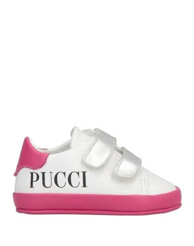 Pucci Babies'  Newborn Girl Newborn Shoes White Size 3 Soft Leather
