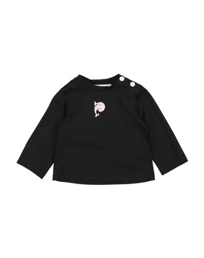 Pucci Babies'  Newborn Girl T-shirt Black Size 3 Cotton