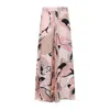 Pucci Orchidee Print Silk Twill Wide-leg Pants